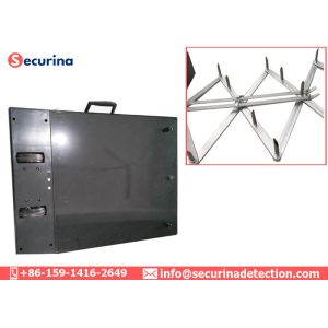 China Road Safety Control Portable Spike Tire Killer With Antirust Paint Car Stopper on sale