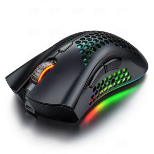 Cheap OEM Logo Rechargeable A3 Rgb Wireless Mouse with Silent Keys and Vertical Design for sale