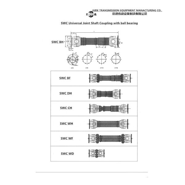 Flex Drive Cardan Shaft Coupling SWC Types For Industrial Equipment