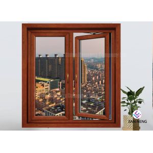 Impact Resistant Swing Open Windows , Float Glass Aluminium House Windows