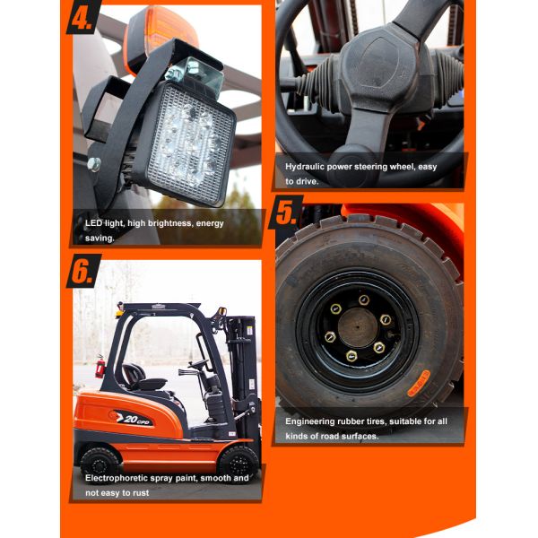 Factory Sale New Electric Forklift 3ton 2ton Telescopic Forklift Off-road Forklift