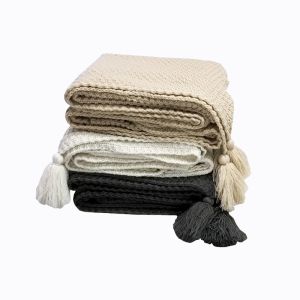 Nordic Style Knitted Wool Blanket for Travel Office Air Conditioning Sofa