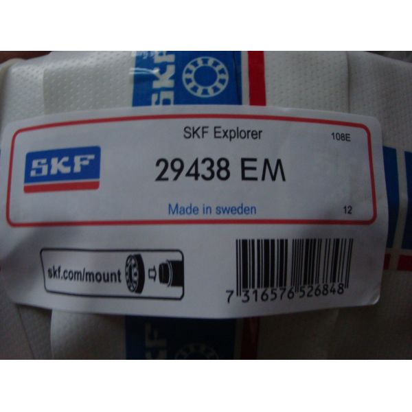 29438EM Open Seal Spherical Roller Thrust Bearing SKF 380mm Outside Diameter