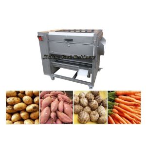 Cheap Automatic SUS Brush Peeling And Washing Machine Root Vegetable Cleaner And Skinner for sale