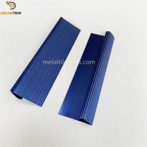 Heavy Duty Door Carpet Transition Strip Anodized Shiny Blue Color ODM