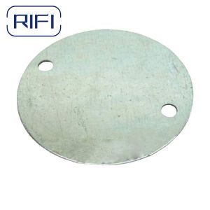 Galvanized Finish Round Metal Electrical Box Cover For BS4568 Junction Boxes