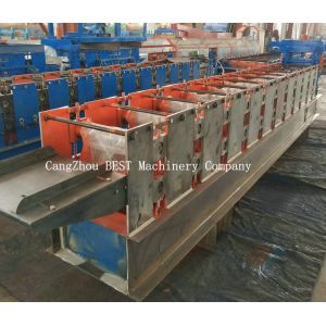 Ridge Cap Chain Driven Roll Forming Machine 350H Steel With Hydraulic Cutting