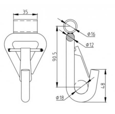 High-Performance Rubber Coated Double J Hook for Ultimate Tie-Down Security