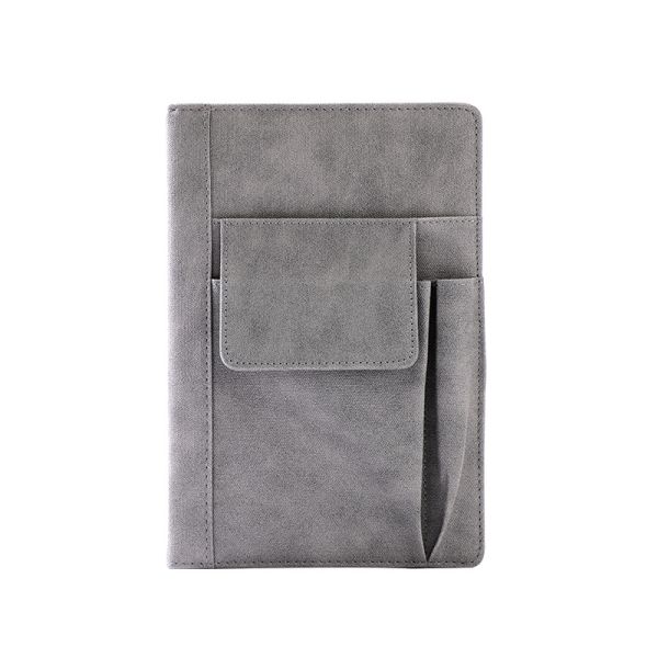 Printed Style Custom A5 Pu Leather Office Journal with Pen Holder and Phone Pocket
