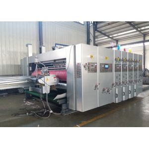 Water Ink Flexo Carton Slotter Die Cutter With Gluer And Strapping Inline