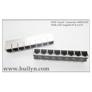 Cheap 8 ports RJ45 connector with transformer,RJ45 JACK for sale