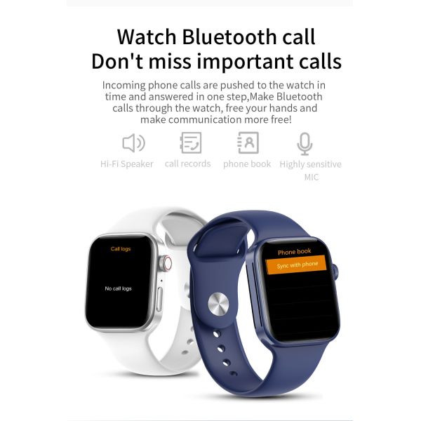 IWO Z36 Series 7 Smart Watch 170mAh 1.7" DIY Face Blood Pressure Smartwatch