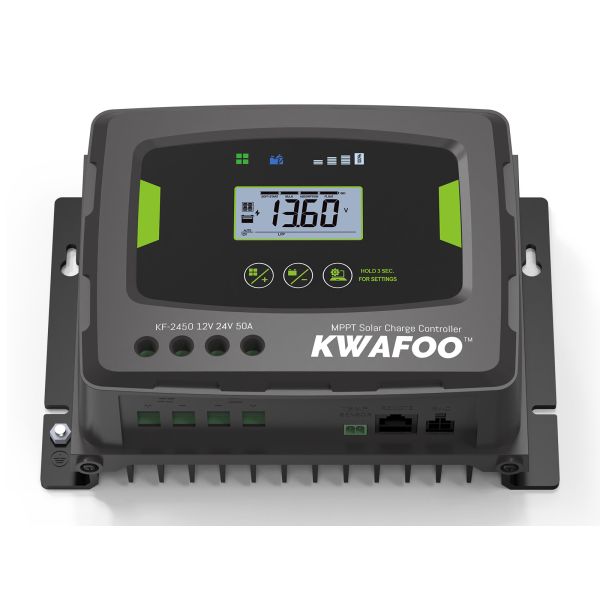 Quality Black MPPT Solar Charge Controller with 99.5% Tracking Efficiency and Temperature Compensation for RVs wholesale