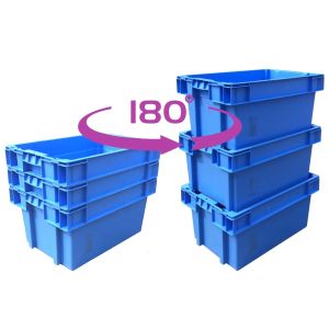 Solid Box Plastic Moving Containers Produce Plastic Vented Crates