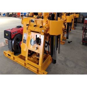 Yellow Color 75mm Core Drill Rig With BW 160 Mud Pump 130 Meters Depth Diesel