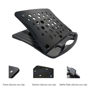 Blue 17.3 inch Adjustable Plastic Rotatable Laptop Stand 265mm Width