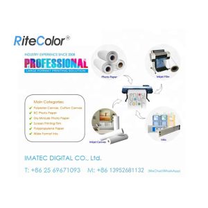 Waterproof Inkjet Cotton Canvas Inkjet Polyester Canvas Roll Matte Canvas