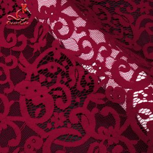 2019 Hot African Lace Fabric High Quality Red Lace Fabric For Garment