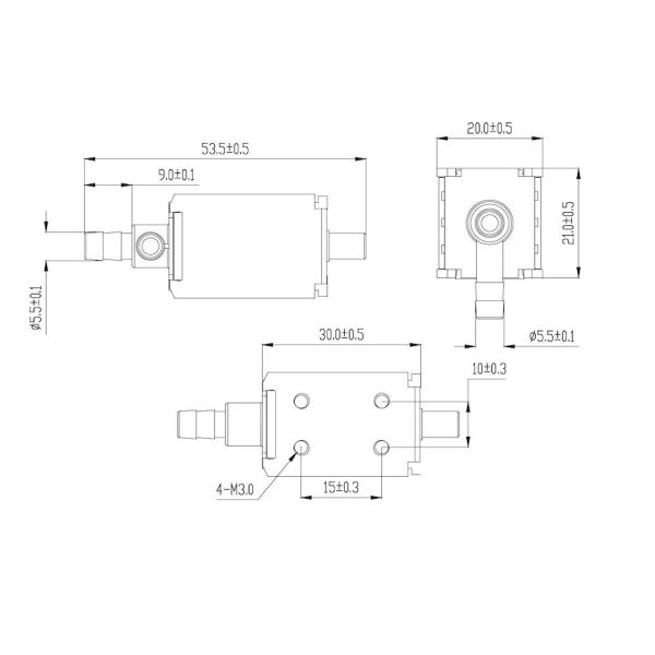 3 Way 12V Mini Electric Solenoid Valve 240mA For Coffee Machine Massager