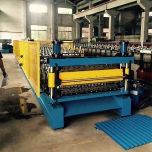 Cheap PV4 And PV6 Roof Sheet Panel Machine PPGI Prepainted Double Layer 0.8mm for sale