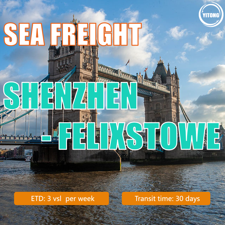 China Sea Freight From Shenzhen To Felixstowe, UK on sale