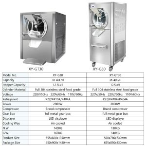 Commercial Ice Cream Making Machine 38-40L/H Capacity R22/R410A/R404A Refrigeran