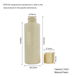 250ml Grey cylindrical smooth with Golden pump for shampoo lotion bottle