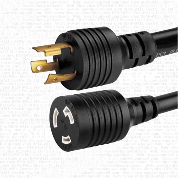 NEMA L6-20P to L6-20R Generator Extension Cord | US Twist Lock Heavy Duty Power