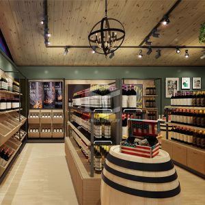 Monomer Design Wine Display Cabinet 16mm Thick MDF Acceptable