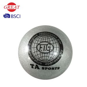 19cm Silver Rhythmic Gymnastics Ball With Glittler Effect Surface 15-19cm Size
