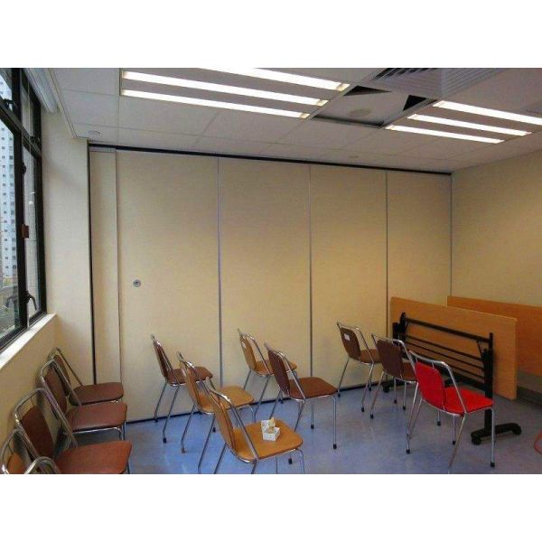 Restaurant Movable Sound Proof Walls Leather Surface Aluminium Profile Hanging System