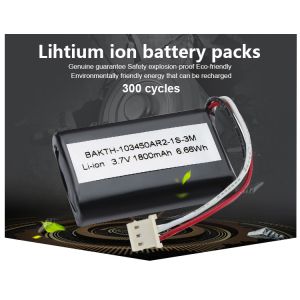 Wholesale Rechargeable 103450AR 3.7V 1800mAh 6.66Wh Lithium Ion Battery Pack for