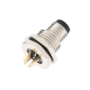 China Circular Connector Board End Series M8 4Pin Panel Socket Connector Panel Flange Male PCB Socket, Waterproof IP67 on sale