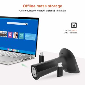 Inventory 2.4G Wireless USB for Bluetooth 2D 1D QR Code Scanner LED Light Source