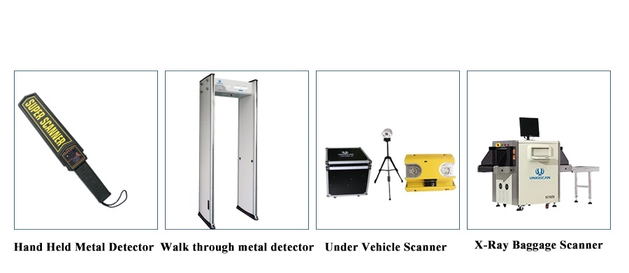 Outdoor Walk Through Metal Detector 33 Zone UZ800 7 Inch LCD Screen 300 Sensitivity Level