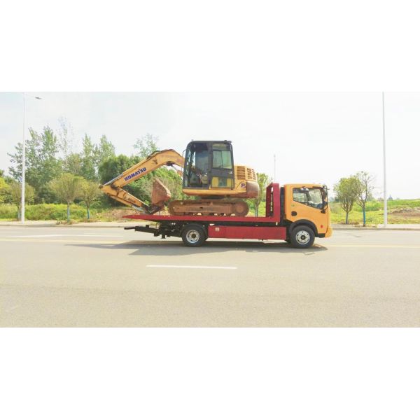 13 Ton Trailer Flatbed Recycling Truck for Sale, Japan 1SUZU ELF NPR 600P 5.6M Full Platform Flip Rescue Truck Flatbed Trailer