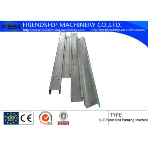 Automatic hydraulic system C Z Purlin Roll Forming Machine With Pre-Punching