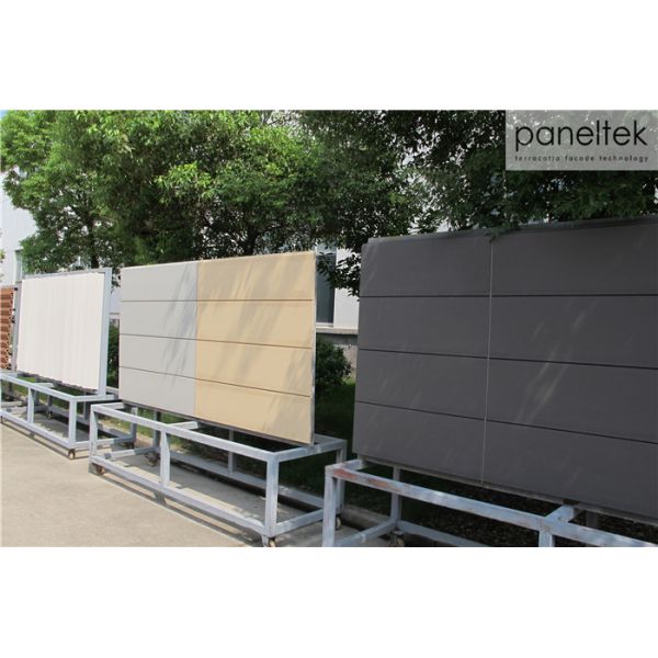 Ventilated Facade Wall Ceramic Covering Panels Anti - Frost With 30mm Thickness