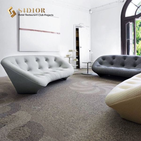 Fabric Modern Upholstered Sofa Pantone Color Living Room Luxury Sofas