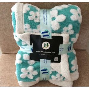 100 Polyester Velvet Sherpa Blanket / Velvet Plush Throw Blanket Shrink