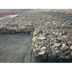 Weaved Wire Mesh Pvc Coated Gabion Baskets , Plastic Gabion Baskets