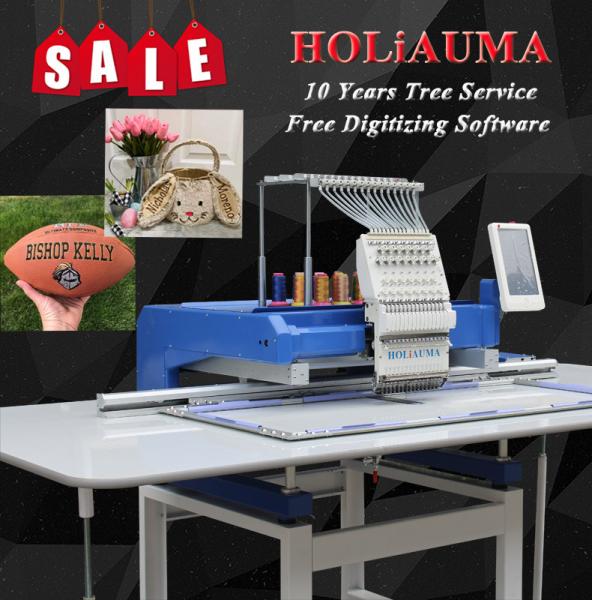 Quality HOLiAUMA 2020 tajima 47 type leather/bedding/textile/typical/clothing/carpet 1 head embroidery machine wholesale