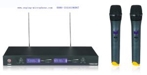 Cheap LS-5100 two-handheld VHF wireless microphone with LCD display for sale