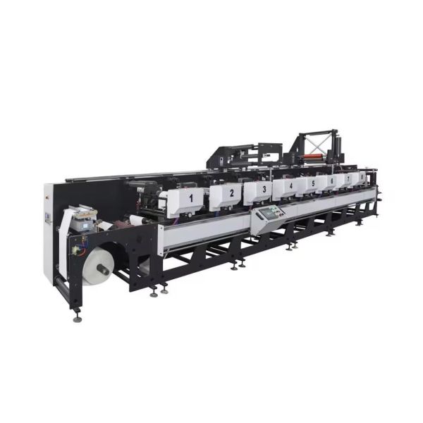 Quality High Speed Automatic 8 Color Flexo Roll To Roll Sticker Lable Printing Machine With Video Camera wholesale