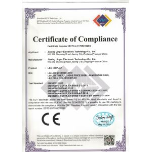 Jiaxing Linger Electronic Technology Co., Ltd. Certifications