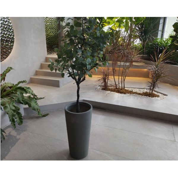 Outdoor Garden Fiberglass Flower Pots Large For Real Or Artificial Tree
