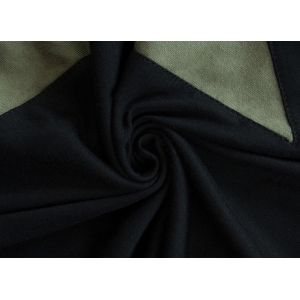 Army Green / Black Mens Trendy T Shirts Plain Dyed Technics With Hem Two Strap