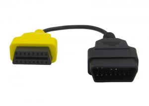 Cheap 16 Pin J1962 Yellow OBD2 Extension Cable 26AWG Pure Copper 1 Year Warranty for sale
