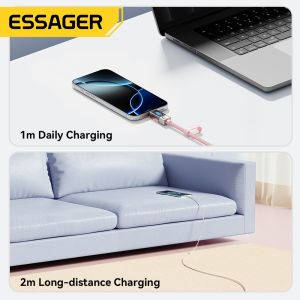 ESSAGER ES-X76 Usb C To Lightning Pd 29W Charging Data Cable 3Ft 6Ft Digital