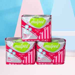 Disposable Super Absorbency Sanitary Pads 3-d Leak Guard Feminine Hygiene Blue